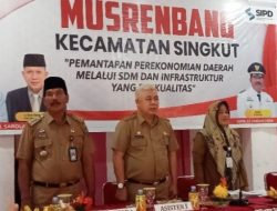Asisten I Arief Ampera hadiri Musrenbang Tingkat Kecamatan Singkut, Serap 79 Usulan Masyarakat