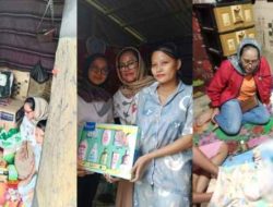 Hj Elis Ernawati Bersama Phala Marta Kemensos Beri Bantuan Pada MRS Bayi Lahir Tanpa Anus di Cibadak