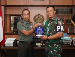 Courtesy Call Dandenpom V/4 kepada Danrem 084/BJ, dalam rangka HUT ke-78 Polisi Militer Angkatan Darat Tahun 2024