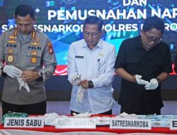 Musnahkan Narkotika, Sekda Ajak Masyarakat Ikut Aktif Berantas Narkoba