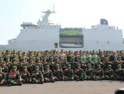 Upacara Penyambutan Satgas Pamtas RI-PNG Kewilayahan Yonif 527/BY Diwarnai Isak Tangis Kebahagiaan