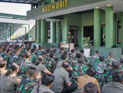 Jam Komandan Kodim 0817/Gresik Berikan Pengarahan Kepada Seluruh Prajuritnya