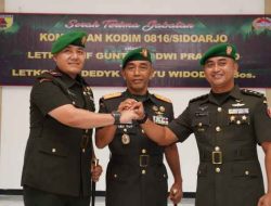 Danrem 084/BJ Pimpin Serah Terima Jabatan Dandim 0816/Sidoarjo