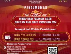 KPUD Resmi Umumkan Pendaftaran Cabup dan Cawabup Kabupaten Bekasi Tahun 2024