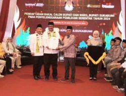 Asep Japar – Andreas Resmi Mendaftar Ke KPU Kabupaten Sukabumi