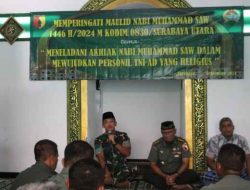 Kodim 0830/Surabaya Utara Peringati Maulid Nabi Muhammad SAW 1446 H/2024 M
