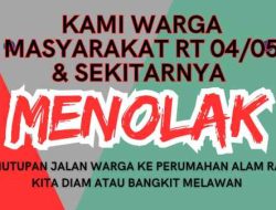Rencana Penutupan Akses Jalan Warga Oleh Pihak Perumahan Alam Raya, ICMI Benda Serukan Aksi Geruduk Kantor Pengembang
