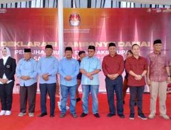 KPU Sarolangun Deklarasi Kampanye Damai Pilkada Serentak Bersama Lima Paslon Bupati