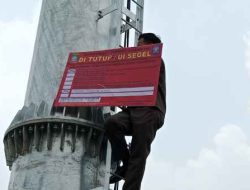 Satpol PP Kota Tangerang Segel Tower BTS Dan Tiang Internet MyRepublik