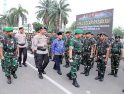 350 Personel Gabungan Ikuti Apel Gelar Pasukan Pilkada, Dr. Nurdin: Kolaborasi Sukseskan Pilkada