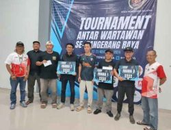 PWI Kota Tangerang Raih Tiga Juara Di Turnamen Antar Wartawan Se-Tangerang Raya
