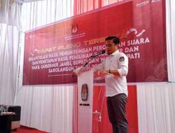 KPU Sarolangun Rekap Hasil Perolehan Suara Hasil Pilkada Serentak 2024