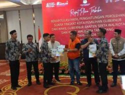 KPU Kota Tangerang Resmi Umumkan Hasil Perolehan Suara Calon Walikota dan Wakil Walikota