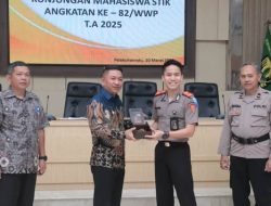 Wabup Sukabumi Terima Mahasiswa STIK Angkatan ke 82/Widya Wira Pratama di Aula Setda
