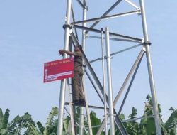 Tindak Tegas Pelanggar Perda, Satpol PP Kota Tangerang Lakukan Penyegelan Tower BTS Tidak Berizin