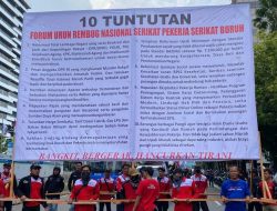 Buruh Gelar Aksi di Patung Kuda, Tuntut Keadilan dan Perlindungan Hak Pekerja