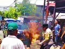 Maling Motor di Surabaya Nyaris Tewas Dibakar Hidup Hidup