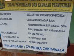 Warga Dua Desa Apresiasi Perbaikan Jembatan Cisasah oleh Dinas Perkim Sukabumi