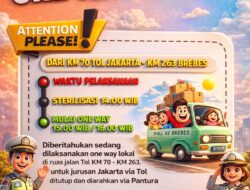 One Way Nasional Diberlakukan dari Cikatama hingga Brebes, Pengendara Diminta Sesuaikan Perjalanan