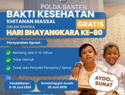 Semarak Hari Bhayangkara ke-80, Polda Banten Gelar Donor Darah dan Khitanan Gratis