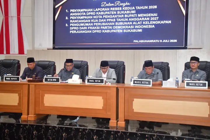 Rapat Paripurna DPRD Sukabumi Bahas KUA-PPAS 2027 dan Hasil Reses, Fokus pada Penguatan Ekonomi Daerah