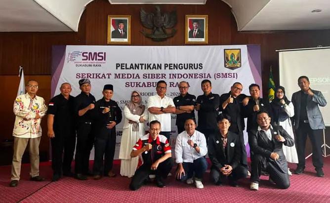 Pelantikan SMSI Sukabumi Raya, Diskominfosan Tekankan Sinergi Media dan Pemerintah